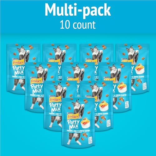 Friskies Purina Party Mix Cat Treats, Lobster & Mac 'N' Cheese, (10) 2.1 oz - image 3