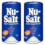 NU SALT Sodium-Free Salt Substitute (2 Pack) Contains Potassium Chloride, Table Salt Alternative, Vegan, Good for Chips, Pretzels, French Fries, Popcorn Seasoning, 3oz Shaker Bottle