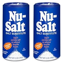 SweetN Low NU Salt Sodium-Free Salt Substitute 2 Pack Contains Potassium Chloride, Table Salt Alternative, Vegan, Good for Chips, Pretzels, French Fries, Popcorn Seasoning, 3 Oz Shaker Bottle