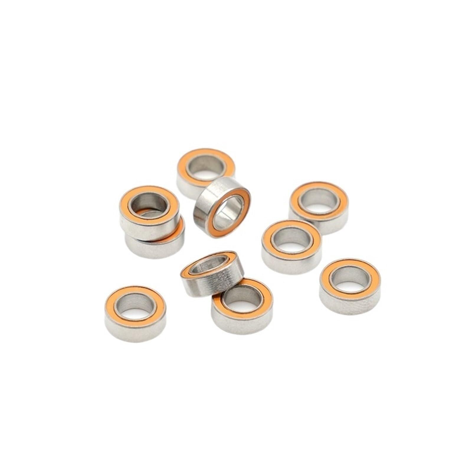 Bimetalowa uszczelka Tarcza Mikro łożysko zwykłe 10 szt. SMR74-2RS 4 * 7 2,5 mm ABEC-7 Łożyska kulkowe Pomarańczowe uszczelnione