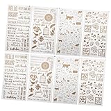 Uonlytech 12 Stück Teiliges DIY Epoxidharz Sticker Transparent Selbstklebend Resin Crafts Materials...