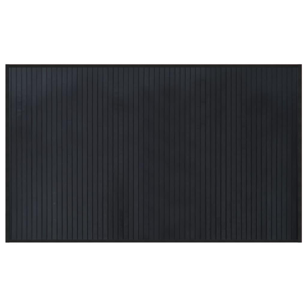 Tapis en bambou noir lavable et antidérapant pour protéger les sols de la cuisine