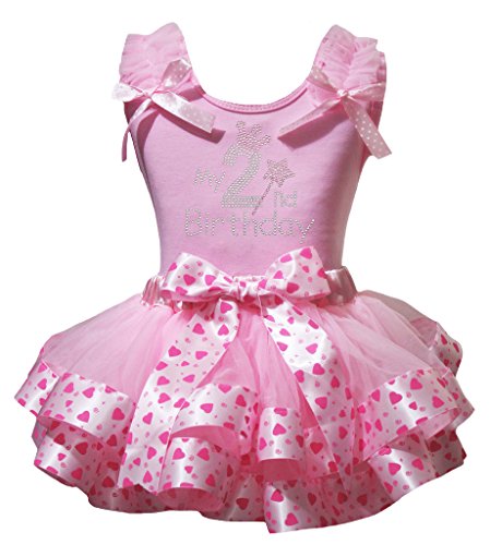 Tenue de Saint-Valentin et anniversaire fille avec jupe pétale rouge
