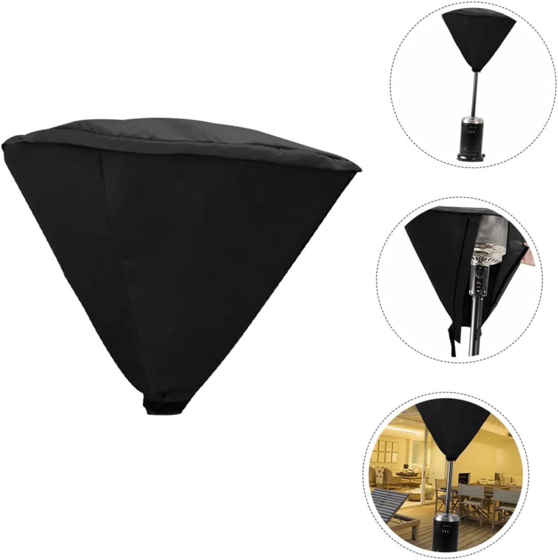 Outdoor Heater Cover Polyester Protector for Patio Heater Durable and Stain Resistant Design with Easy Drawstring Closure for Patio and Garden Use
