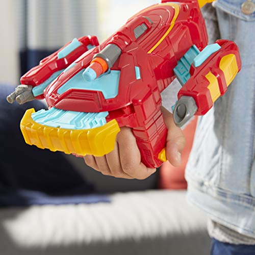 Avengers Marvel Mech Strike Iron Man Strikeshot Gauntlet Role Play Toy With 3 Nerf Darts, Pull Handle To Expand, For Kids Ages 5 And Up #TOP5