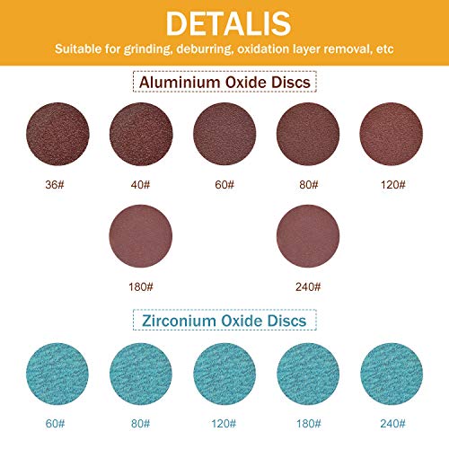 Vigrue 80Pcs Sanding Discs Set, 2 Inches Quick Change Discs With 1/4 Inch Holder, Surface Conditioning Discs For Die Grinder Surface Prep Grind Polish Burr Rust Paint Removal With Container #TOP2