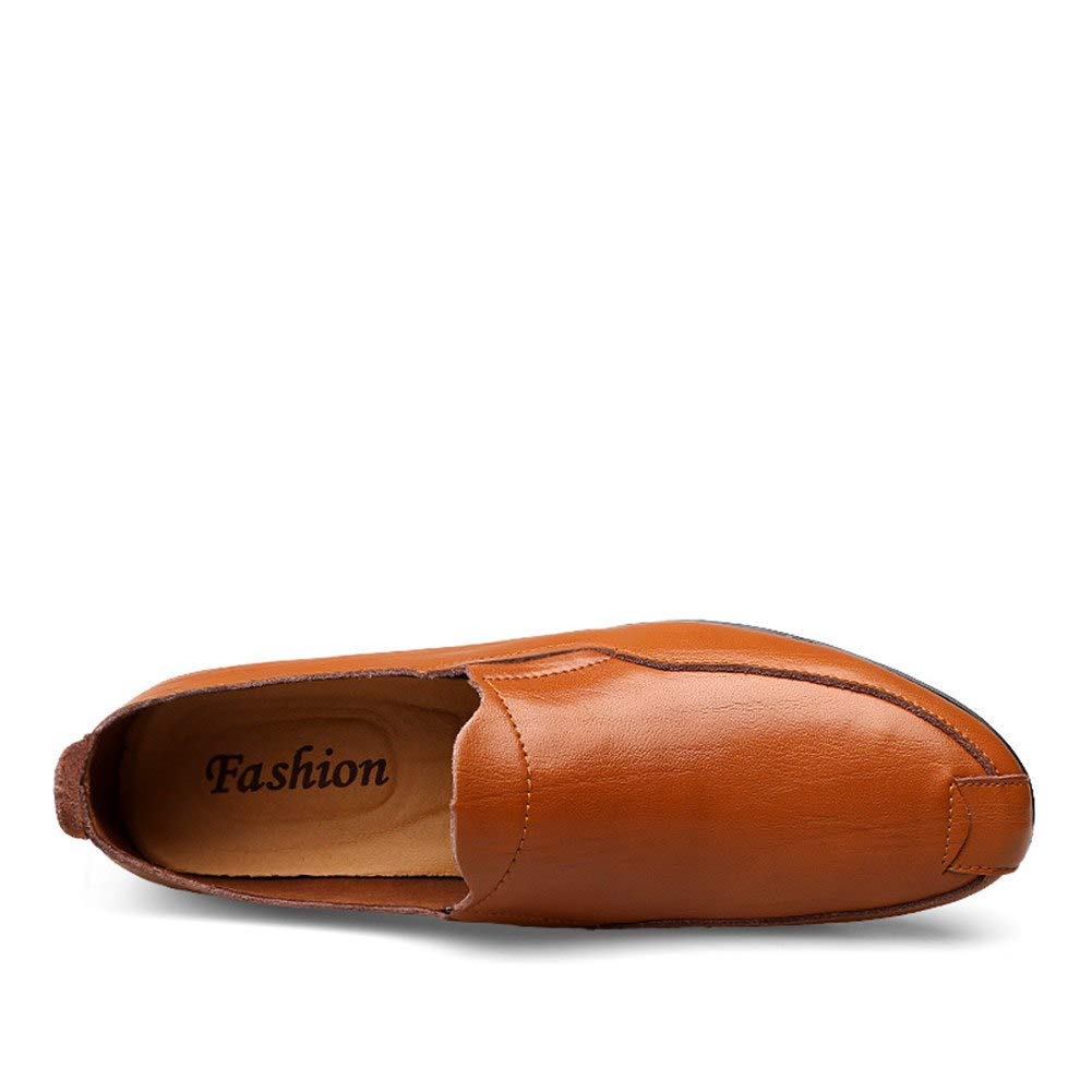 Mocasines Hombre Formal Moda Boda Artesanal Antideslizantes Negocios Zapatos Originales,Rojo Marrón 47 EU