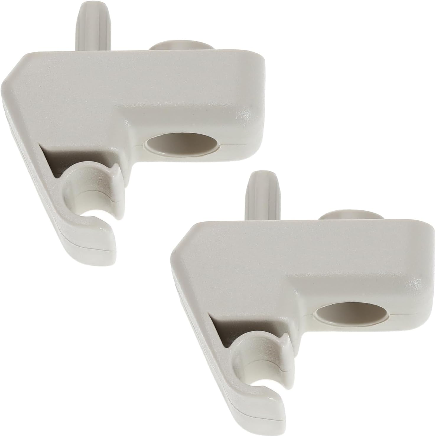 eMagTech 2PCS Auto Sun Visor Clip Compatible with Ka Replaces 1570627 Sun Visor Retainer Hook Holder Fixing Bracket Hanger Visor Accessories Beige
