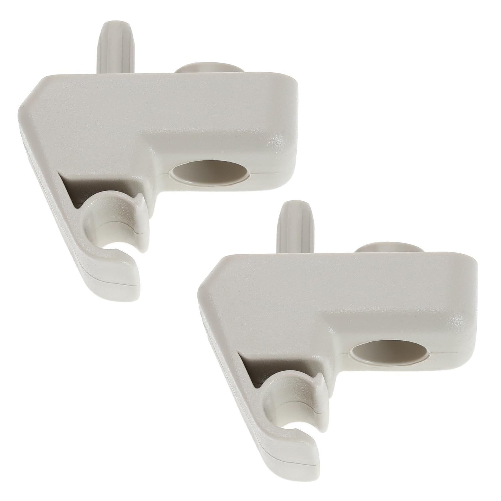 eMagTech 2PCS Auto Sun Visor Clip Compatible with Ka Replaces 1570627 Sun Visor Retainer Hook Holder Fixing Bracket Hanger Visor Accessories Beige