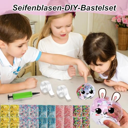 20 Stück Nano Bubble Tape Ball Set, Seifenblasen Flüssigkeit,Magisches Seifenblasen-Klebeband für Geburtstagsgeschenke,Seifenblasen DIY Bastelset Für Erwachsene Kinder Geburtstagsparty Stressabbau (B)