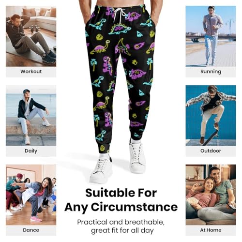 Mens Joggers Sweatpants Printed Athletic Pants for Running Casual Sports with Pockets3