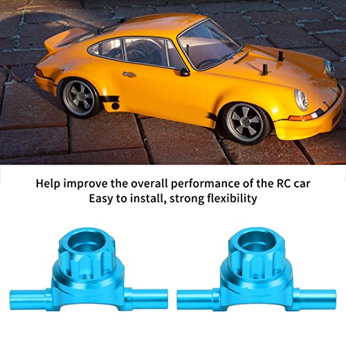 RC Front Steering Cup, Aluminum Alloy Upgrade, TT02 Steering Parts, Blue 2 Cups 6 Screws for All Ages Outdoor RC Car Enthusiasts - Image 2