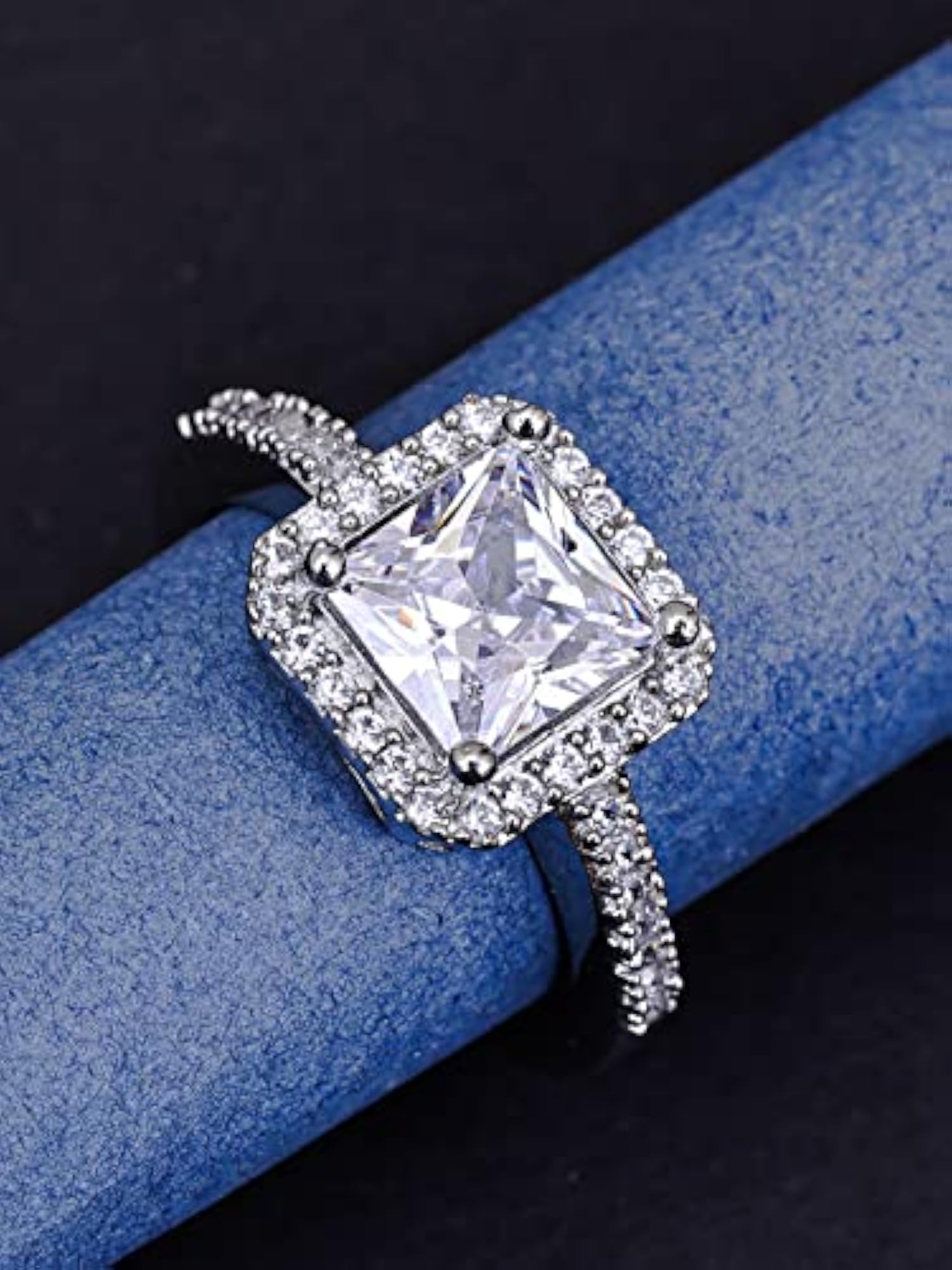 925 Sterling Valentine CZ Finger Ring, Women's