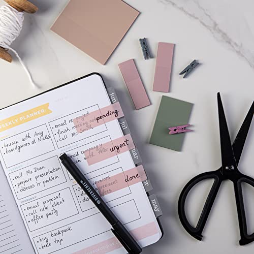 DiverseBee Transparent Sticky Notes (Includes Quick Dry Pen), Cute Clear Sticky Tabs, Translucent Page Flags Book Markers Stickers, Planner Accessories Bible Journaling Study Office Supplies (Pastel) - Image 6