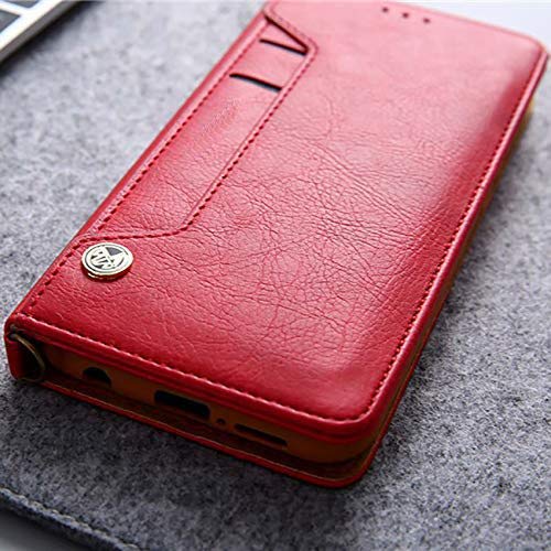 Image of ClickCase for Realme Narzo 20 pro Flipper Series Leather Wallet Flip Case Kick Stand with Magnetic Closure Flip Cover for Realme Narzo 20 pro (Red)
