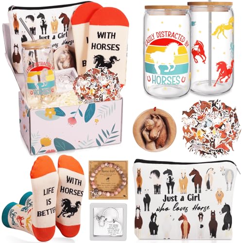 TAOVEEK Horse Lover Gift Set, 7PCS Horses Gift for Girls