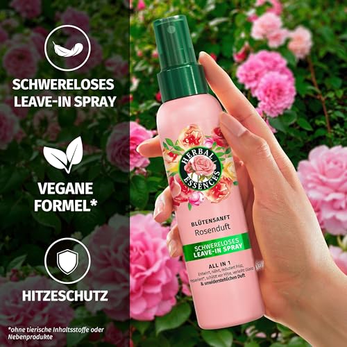 Herbal Essences Schwereloses All In 1 Leave-In Spray mit Rosenduft 145ml Entwirrt, Nährt, Reduziert Frizz, Schützt vor Hitze, Verleiht Glanz