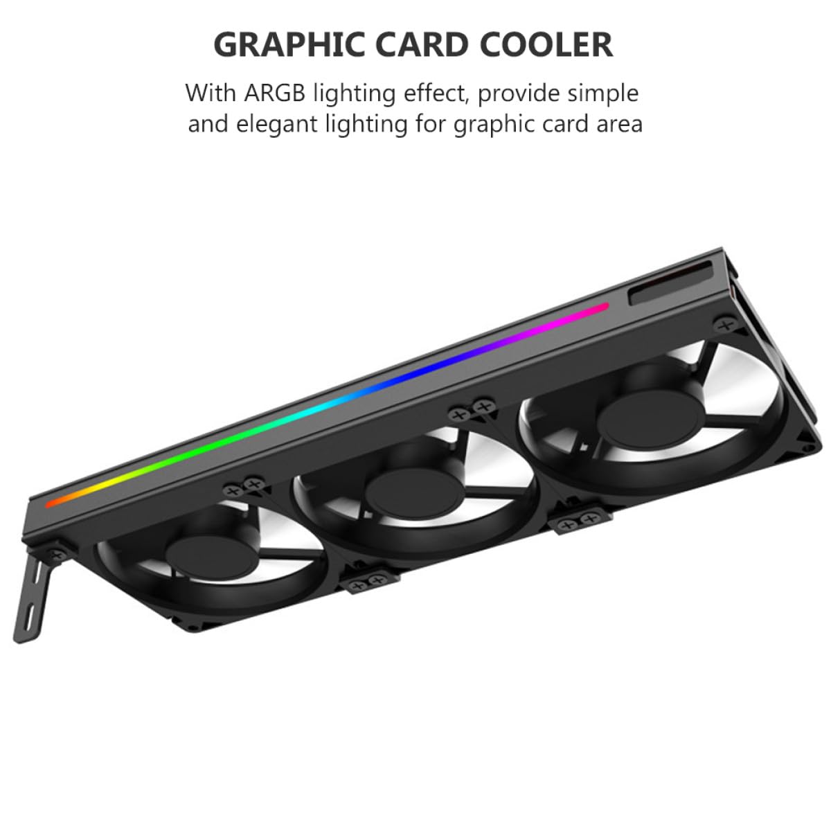 Housoutil Enfriador De Tarjeta Gráfica Ventilador De Refrigeración Conector Argb 3 Iluminación Rgb