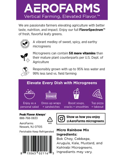 Aerofarms Micro Rainbow Mix, 2Oz #TOP1