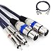 Produktbild Dual-XLR Dual-Cinch-Kabel, Dual-XLR-Buchse 3 Pin auf Dual-Cinch-Stecker Audio-Kabel Stecker Stereo-Audio-Kabel-Anschluss Mixer Mikrofon Linie (1M/3FT)