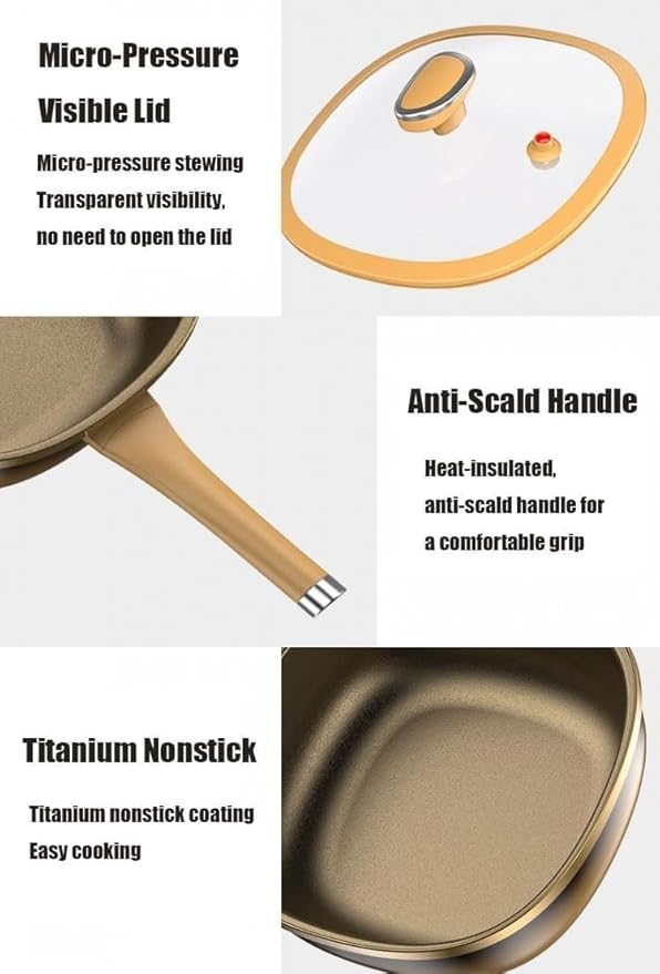 Wok Antiadherente de Titanio 30cm con Tapa miniatura 6