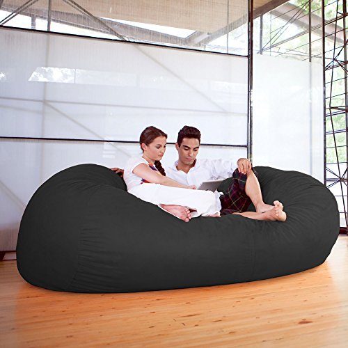 Jaxx 7 ft Giant Bean Bag Sofa, Black - //coolthings.us
