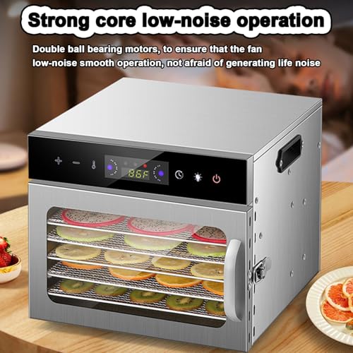 Dörrgerät für Lebensmittel, 12/18 Tabletts aus Edelstahl, Lebensmitteltrockner, 800 W, kommerzieller Dörrautomat, Gefriertrockner mit digitaler Temperatur und Timer für Lebensmittel,12Layer – Bild 6