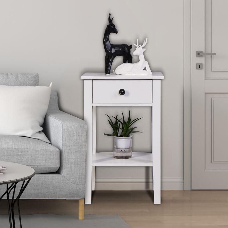 This modern white freestanding bathroom storage cabinet is perfect for your modern home decor. The storage cabinet is made of high-quality MDF board and has a durable steel frame for long-term use. The top surface is smooth and easy to clean, making it suitable for various items such as towels, toiletries, and cosmetics. The bottom shelf is perfect for storing larger items such as books, magazines, or plants. The cabinet has a modern design with clean lines and a white finish, which will complement any bathroom decor. The cabinet is easy to assemble and requires no tools. The size of the cabinet is 16.30" W x 12.60" D x 25.60" H, which is perfect for small spaces.