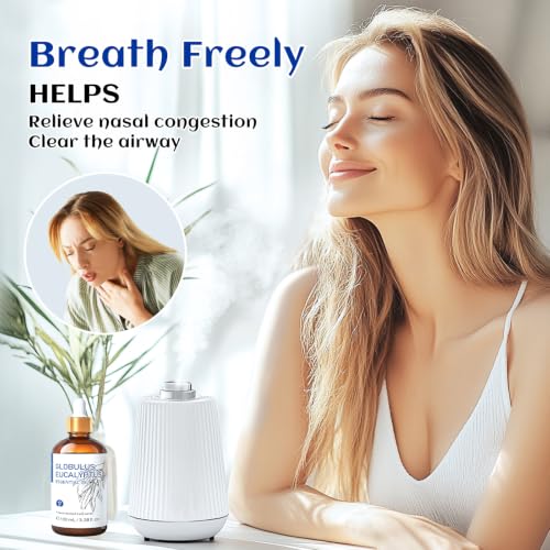 Image of HIQILI 100ML Eucalyptus Essential Oil for Spray, Diffuser & Skin - 3.38 Fl Oz
