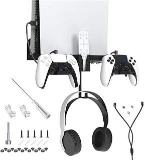 New World For PS5 Wall Mount Bracket For PS5 Wall Stand with 2-in-1 Magnetic Charging Cable for Playstation 5 Disc/Digital... Price In India