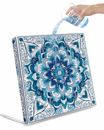 2 Pack Teal Blue Floral Boho Waterproof Cushion Covers with Ties, Outdoor Patio Chaise Lounge Chair Seat Cushion Slip Covers Replacement(Only Cover) Abstract Tribal Ethnic Flowers 20