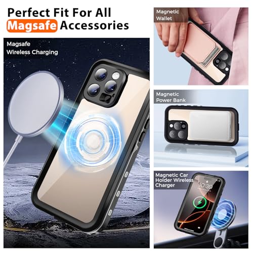 Hertekdo for iPhone 16 Pro Case, IP68 Waterproof Case for iPhone 16 Pro, Full Body Protection Compatible with iPhone 16 Pro Case MagSafe, Lens and Drop Protection, Impact Resistant TPU+PC by Hertekdo - Used condition - Image 5