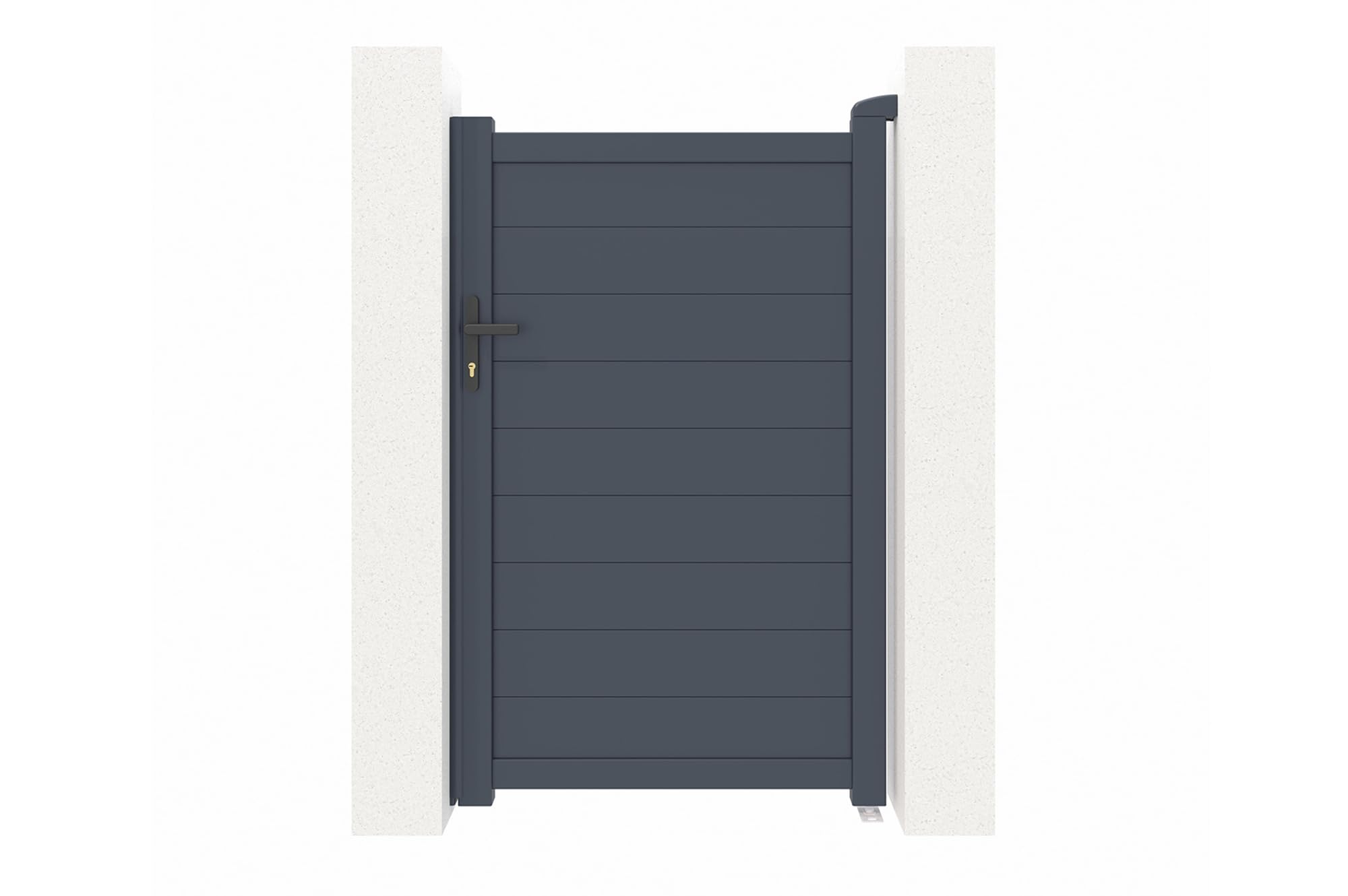 Portillon EIGER 1x1,60m Aluminium Gris Anthracite – Design Plein Élégant et Moderne – Robuste...