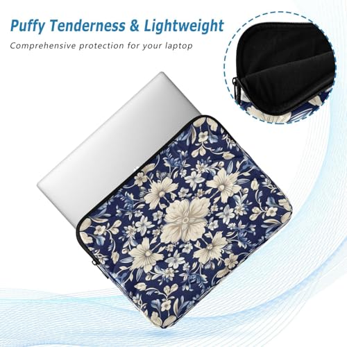 Funda para portátil floral azul 13-14 pulgadas miniatura 5