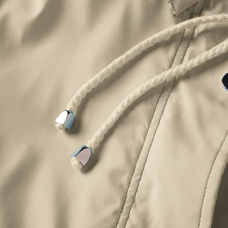 Womens Raincoat Waterproof with Hood Lightweight Windbreaker Rain Jacket Trench Coats Striped Lined - Image 5