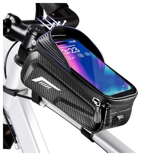 Bolsa Cuadro Bicicleta Impermeable Con Visor Solar y Pantalla Táctil Sensible Para Tubo Superior de Bicicletas de Montaña y Carretera