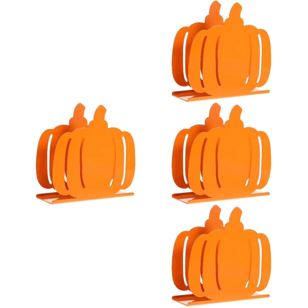 4 Piezas Servilletero de Hierro en Forma de Calabaza