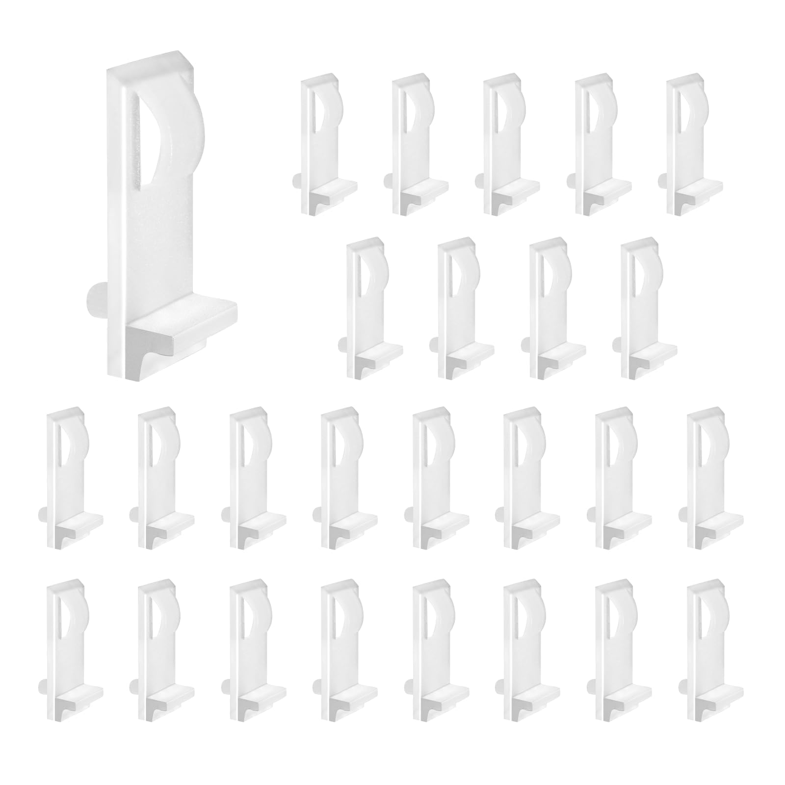 Cjueiom 30PCS Plastic Shelf Support Pegs Fit 5mm Hole & 18mm Thick Shelf, Self-Locking Bracket Clips White Cabinet Shelf Pins - Image 4