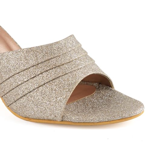 Image of MOSAC Women Casual /Party Block Heel Mules Heel Wedding Fashion Sandals for Women & Girls