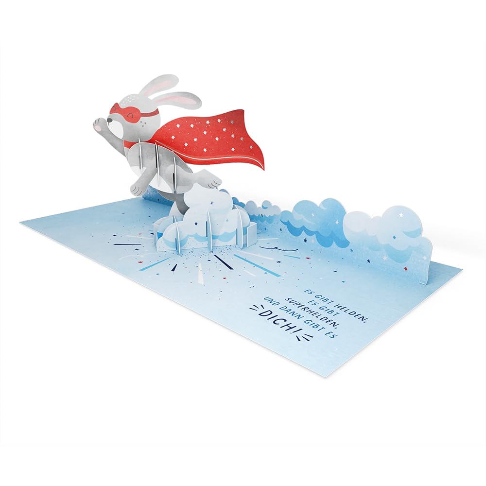 Graphic Workshop Pretty Pop-Up Card Three Dimensional There Are Heroes, There Are Superheroes and Then There's You!