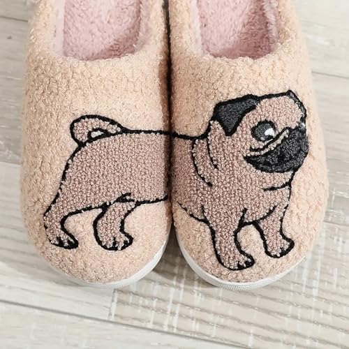 Image of Women's Men's Cute Frog Slippers Fuzzy Memory Foam Kawaii Cartoon Animal Slippers Winter Warm Fluffy Shoes