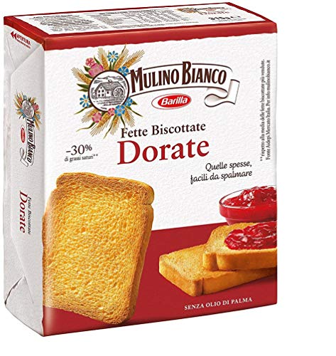 6X Mulino Bianco Fette Biscottate Le Dorate Rusk Breakfast Biscuits Baked Bread 315g