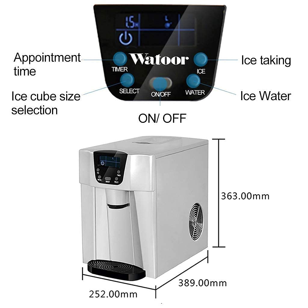 Ice Cube Maker Portable, Countertop Ice Machine, 33 Lbs Of Ice Per 24 S, Ice Cubes Ready In 7-11 Mins,Stainless Steel Ice Making Machine on Fridge.com - View 6
