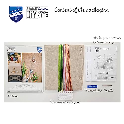 Vervaco Garden Material Table Runner Kit, Linen Look, Approx. 40 x 100 cm, ca. 40 x 100 cm - Image 4