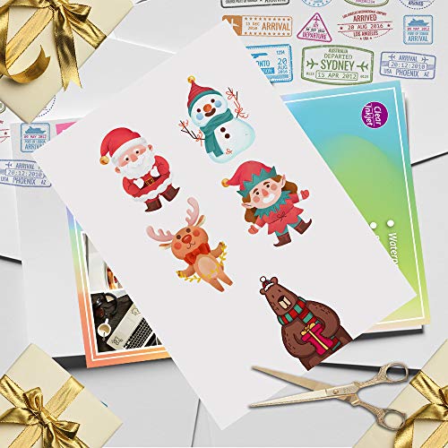 Clear Sticker Paper For Inkjet Printer - 15 Sheets (8.5" X 11") Translucent Waterproof Printable Vinyl Sticker Paper For Diy Personalized Stickers Holds Ink Beautifully & Dries Quickly #TOP5