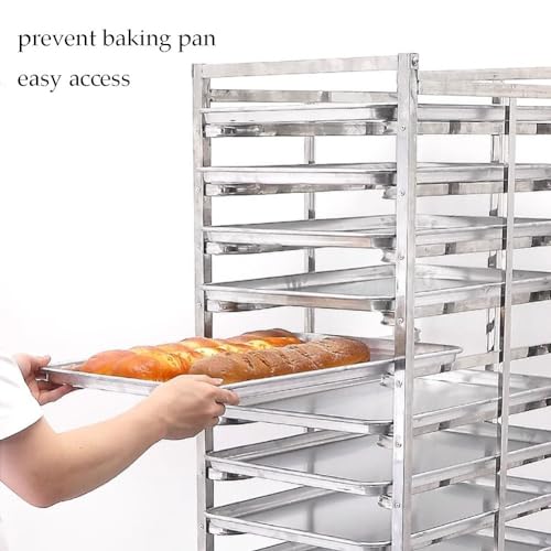 Carrito de acero inoxidable con ruedas – Carrito de bandeja móvil para restaurantes y hoteles – Heavy Du Kitchen Equint para un fácil transporte y Sto