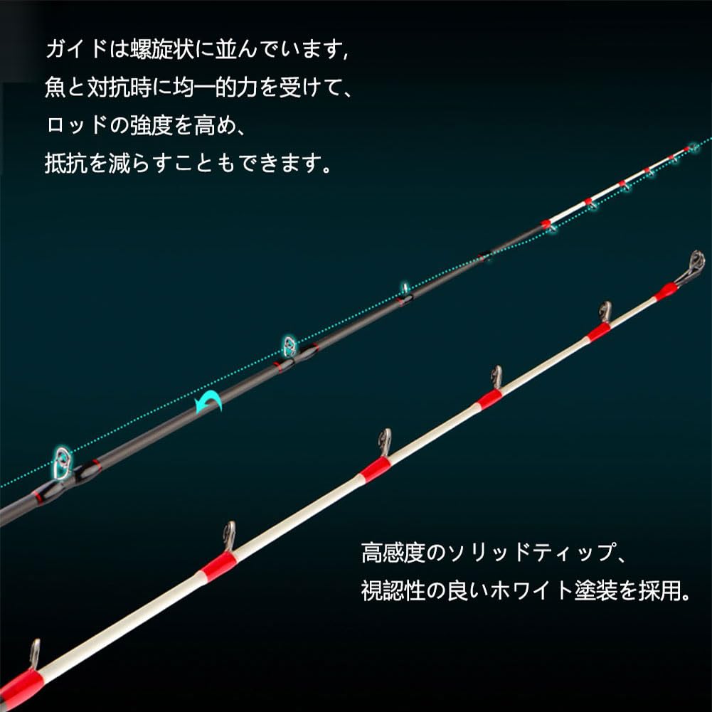 Amazon | タイラバ シーバス 船竿 ベイトロッド 2.0m ML 2本継 対応餌
