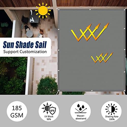 Voile solaire imperméable 4x4,5m jaune bâche pour balcon - 6