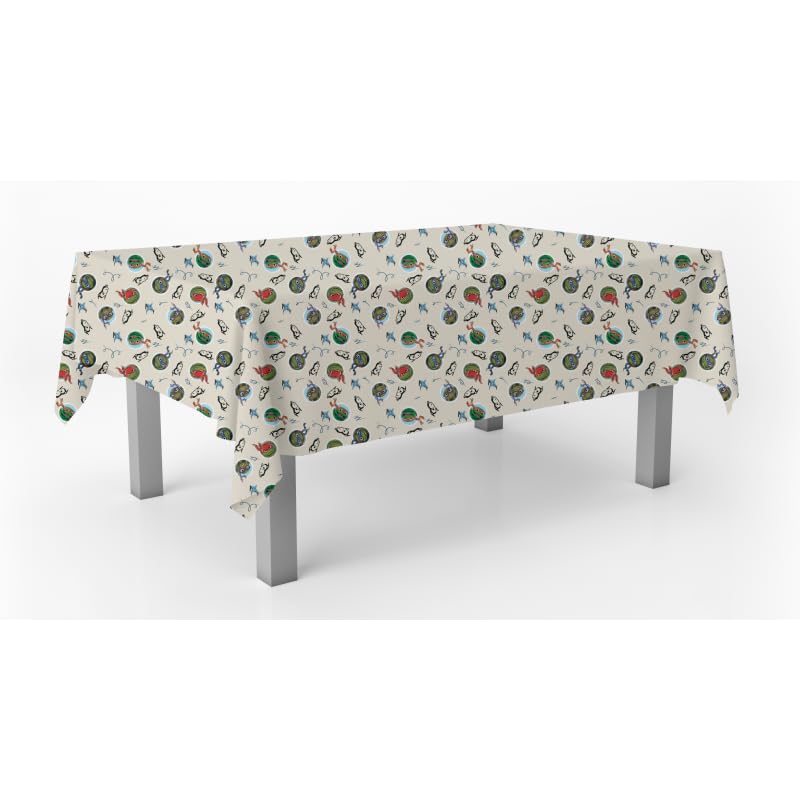 BeenSmile, Nappe d'anniversaire Tortues Ninja, Articles pour Décorer Les Fêtes d'anniversaire ou Les Célébrations d'enfants, Nappe Réutilisable 120 x 180 CM