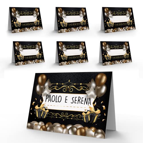Marcador do local de aniversário original – 40 marcadores de local de mesa elegantes para eventos, marcadores de mesa para decoração de cerimónia, marcador de local para festas de mesa originais